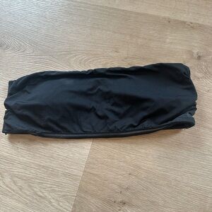 Black Strapless Swim Top